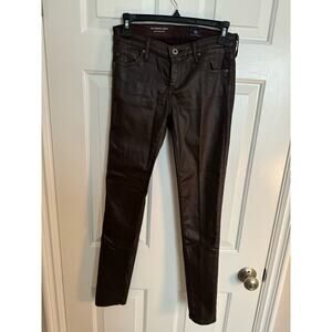 AG Adriano Goldschmied Faux Leather The Legging Ankle Super Skinny Ankle